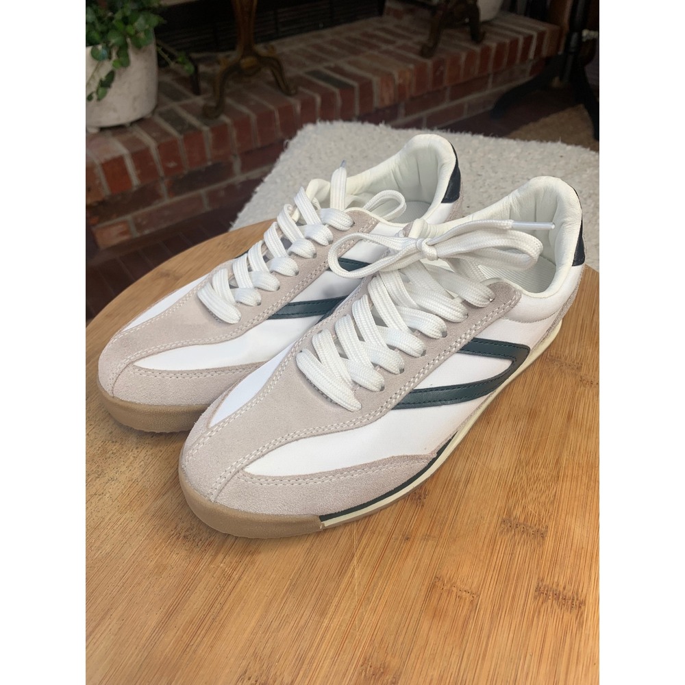 Tretorn Rawlins Vintage womens Sneakers White Tan Green Retro Low Top Trainers